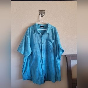 Blue Columbia short sleeve button down